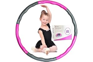 LETAO Aro de fitness para niños de 3 a 8 años | Aro de fitness gris rosa para niños, se puede desmontar, incluye instrucciones electrónicas (idioma español no garantizado)