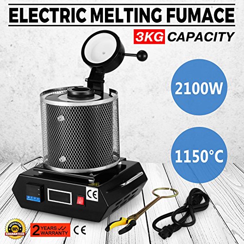 Preisvergleich Produktbild Ambesten 1KG Goldschmelzender Ofen 1150 Digital-Schmelzofen Gussmaschine 1800W Heizleistung Refining Edelmetalle Gold, Silber, Zinn Aluminium Melts (1 KG)