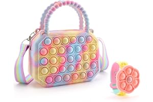 Augot Pop Bolso it Fidget Toys, Bolsa de Hombro Bandolera Pop Bolso it para Niñas Sensoriales Pop Bolso it de Hombro Juguetes Sensoriales Bolso con Pulsera Antiestrés Regalo (Camuflaje)