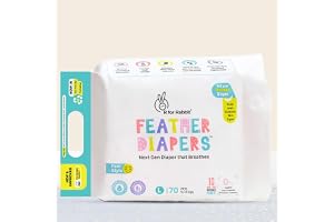 R for Rabbit Pant Style Feather Diaper Large (L) Size for Baby 9 to 14 kgs 70 Units (70 Count, Pack Of 1)