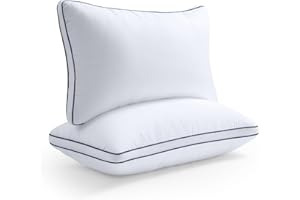 BedStory 2 Pack Sleeping Pillows, Bed Pillows Down Alternative Hypoallergenic Pillows with Microfiber Filling for Side/Back/Stomach Sleeper, Pillow for Neck Pain Suffers Washable (Blue 42X70CM)