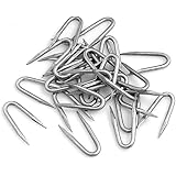 Design61 Stahlkrampen 22/25 verzinkt Extra Scharf 100 Gramm (ca. 100 Stück) Blau Verzinkt