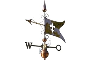 LINNEBORN METALLWAREN FÜR HAUS UND GARTEN Banderuola di rame, striscione con motivo gigli