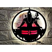 Wall Mitra Mahadev Shiv Ji Neon LED Wall Decor MDF Wood Backlit ...