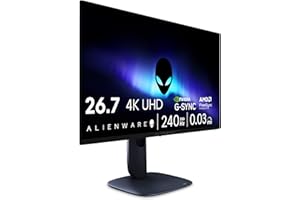 Alienware 27 Gaming Monitor - AW2725Q, 4K UHD (3840x2160), 240Hz, QD OLED, 0.03ms, NVIDIA G-SYNC Compatible, AMD FreeSync Premium Pro, HDR True Black 400, Dolby Vision, USB-C, 3 Year Warranty