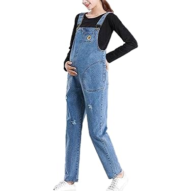 Pregnant Estilo Premama Peto Vaquero Mujer Mono Peto Premamá
