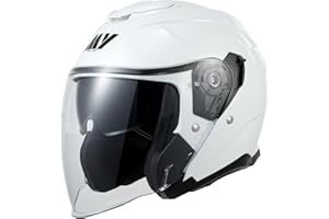 MY Casco Moto Jet 835, Homologado ECE 22.06 con Viseras Dobles para Hombre y Mujer