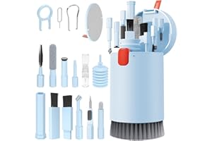 ‎NICEKOOL Keyboard Cleaning Set - Cleaning Kit for Airpods 20 in 1 Keyboard Cleaner with Brush Headphones Cleaning Pen Multifunctional Cleaning Set for Camera Laptop PC Monitor Phone, Blue