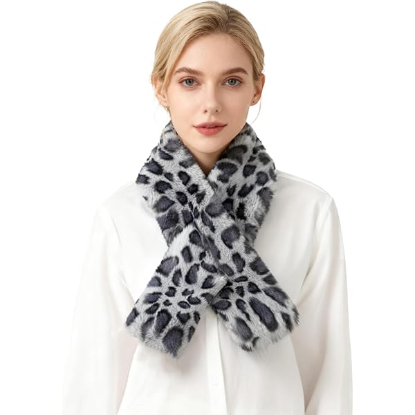 Echarpe Capuche Lina & Lily Écharpe Volantée En Fausse Fourrure Pour Femme Hiver (Noir & Gris & Blanc) Dès 14,99 € - Sur Capuche Echarpe Femme