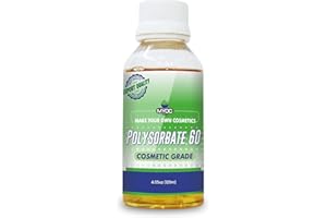 MYOC Polysorbate 60 Liquid - (120 ml) Pure Cosmetic Grade, For Facial Cleansers, Oils, Moisturizers and Textile Dyeing, Paraben Free