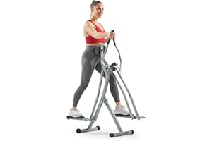 SUNNY HEALTH AND FITNESS Sunny Health & Fitness 2-in-1 Upright Elliptical Cross Trainer, Compact Full-Body Exerciser, Home Cross-Training for Arm/Leg, Low Impact Cardio Workout Machine for Indoor, Optional Free SunnyFit App