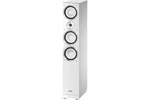 Magnat Quantum 757, weiß Piano/seidenmatt, 1 STK. - dynamischer 3 Wege-Standlautsprecher mit eleganter Front und Doppelbass