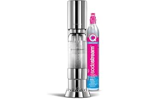 SodaStream Gasatore Enso Realizzato con acciaio inox dal design elegante include un cilindro di Co2 e Bottiglia lavabile in lavastovilgie