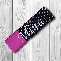 Gurtpolster Gurtschoner Mädchen 2 - mit Namen bestickt