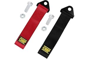 Exbrith 2 sztuki lin holowniczych do samochodów wyścigowych, nylonowe liny holownicze, nylonowe liny do przyczepy, lina do samochodów wyścigowych, hak holowniczy do przedniego i tylnego zderzaka