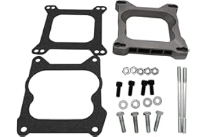 GSKMOTOR 3/4" Open Carb Carburetor Adapter 4bbl Quadrajet Manifold to Holley Edelbrock 9130