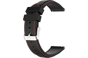 LOKEKE TicWatch Pro 3 Zapasowy pasek na nadgarstek, 22 mm, zapasowy silikonowy pasek do zegarka TicWatch Pro 3/3 LTE (silikonowy, czarny)