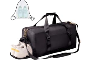 AISPARKY Gym Sport Bag Dry Wet Separated, Waterproof Large Sports Duffel Bag Training Handbag with Shoes Compartment for Sport Traveling Swimming Yoga Hiking Camping for Women