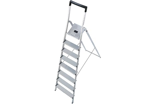 Escabeau Domestique Pliable en Aluminium 8 marches Ultra léger Hailo L40