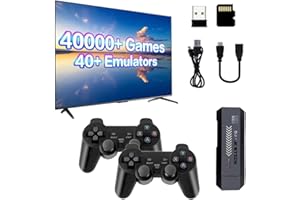 ZIKYNN Retro Game Console,4K HD Output, 128GB, 40,000+ Classic Games, Dual 2.4G Wireless Controllers, for Family and Friends