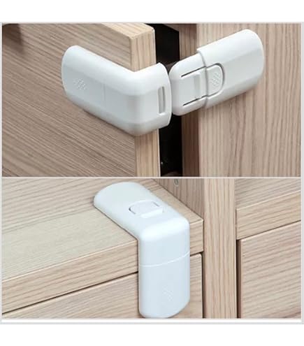 Child Safety Cabinet Strap Locks - 4 Pack Adjustable Latches | No Drill, 3M Adhesive Baby Proofing For Drawers, Oven, Toilet