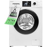 Bomann® Waschmaschine 10kg | max. 1400 U/min | 16 Programme | Bürstenloser DC-Motor: effizient, leise und langlebig | Endzeit