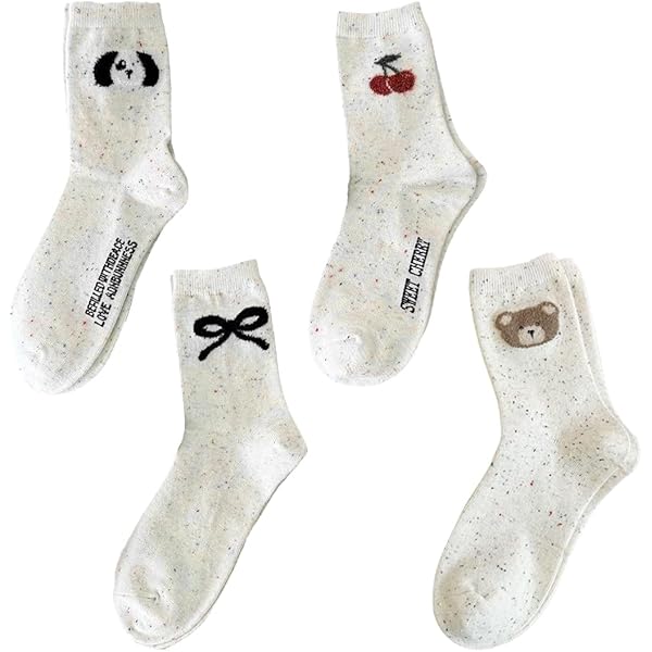 Calzini Donna Divertenti - 4 Paia In Cotone Con Stampa Cartoon - Foto 3