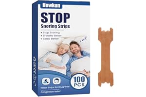 HOWKUN Nasal-Strips-Snoring-Aids-for-Men/Women, Anti Snoring Devices Extra Strength, 100Pcs Nose-Strips-for-Anti-Snore