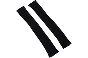 SOIMISS 1 Paire de Manchettes D'hiver Longs sans Doigts en Laine Tricot Manchettes Manches avec Trou pour Le Pouce pour Les Femmes Filles Noir