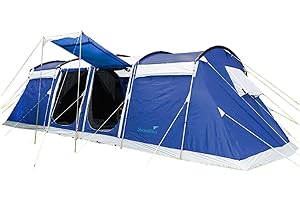 Skandika Montana 8/10/12/14 Sleeper/Sleeper Protect - tende a tunnel da campeggio familiare - Cabine letto scure - colonna d’acqua da 5000 mm