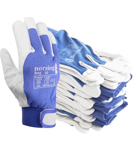 Guanti in pelle con polso in visone e bottoni | Jbgloves
