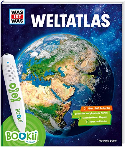 BOOKii® WAS IST WAS Weltatlas: Über 1800 Hörerlebnisse und mehr als 80 Karten, Länderlexikon mit Flaggen und Register (BOOKii / Antippen, Spielen, Lernen)