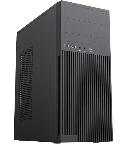 Case ATX Alantik CASA62 Con Alimentatore 500W E Ventola 120mm, Mid-Tower Per Ufficio Con 2xUSB E Audio