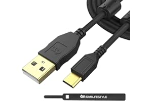 Nylon PS4 Ladekabel für Playstation 4 Controller, 6amLifestyle Micro-USB-Ladekabel für Sony PS4 / Dualshock 4 / PS4 Slim, Microsoft Xbox One/One S/One X, Spiel- und Ladekabel 3M-Schwarz