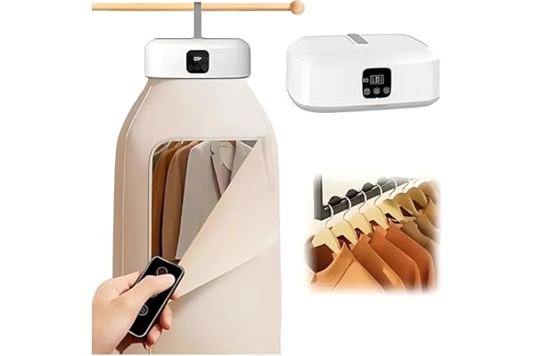 Secador eléctrico portátil, 600 W, mini secador de bomba de calor portátil con temporizador, para apartamentos, hogar, viajes