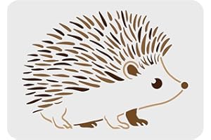 FINGERINSPIRE Pochoir Hérisson 29.7X21cm Pochoir Réutilisable pour Peinture de Hérisson Pochoirs Hérissons à Motif de Hérissons pour Peindre sur les Murs, les Sols, les Meubles, Le Bois et Le Papier.