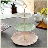Diese 3-stöckige Etagere war sehr leicht aufzubauen und steht stabil auf den Tisch. Perfekt für Party, Hochzeit, Geburtstagsfeier, Weihnachten