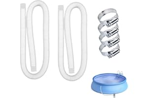 Taixinpower Swimming Pool Hose Replacement Hose for Above Ground Pools Accessory Pool Pump Replacement Hose 59x1.25 inch Easy to Install,Pool Filter Replacement Hose (2 hoses, 1.25*59 inch)