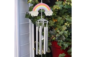 JONES HOME & GIFT Vibrant Rainbow Aluminium Windchime - 71cm x 13cm (1 Pc.) - Soothing Melodies, Durablre Material, Unique & Eye-Catching Design - Perfect Indoor/Outdoor Enhancement