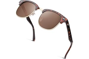 GQUEEN Horn Rimmed Half Frame Polaryzacyjne okulary przeciwsłoneczne męskie damskie ochrona UV400