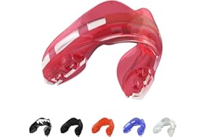 SafeJawz Mouthguard for Braces, One Size Re-mouldable Gum Shield with Case for Boxing, MMA, Rugby, Martial Arts, Judo, Karate, Hockey and All Contact Sports (Ice Pink)