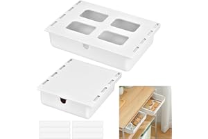 AUHOU 2 cassetti sotto scrivania, autoadesivi sotto la scrivania, cassetti di grande capacità, organizer per cassetti per ufficio, casa e scuola