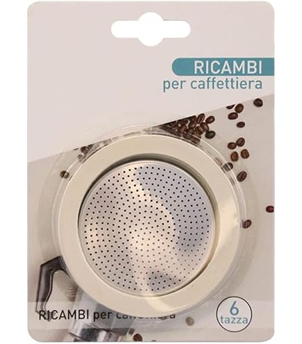 Bialetti Guarnizione e Filtro in alluminio per caffettiera moka 4 tazze