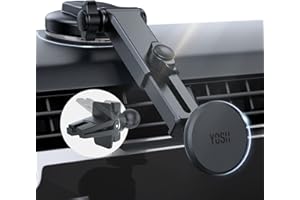 YOSH 2023 magnetyczny uchwyt samochodowy, magnetyczny uniwersalny uchwyt na telefon komórkowy do samochodu, na deskę rozdzielczą, do odpowietrzania przedniej szyby, z przyssawką, uchwyt na telefon, do wszystkich telefonów komórkowych iPhone