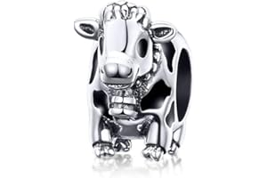 Yashuo Abalorios de animales de plata de ley para mujer, diseño de mariquita, tortuga, unicornio, para pulseras