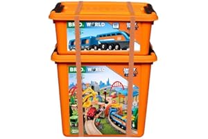 Brio World - Set Deluxe con Túnel de Acción, Smart Tech Sound, BRIO Ferrocarriles, Set de Construcción de Madera, Tren Juguete, Juguetes Niños 3 Años o más, Juegos Educativos 3 Años