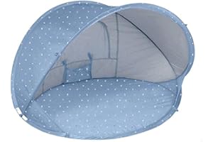 Monnëka Tienda de playa y jardín para bebés y niños | Refugio de playa con protección solar UV UPF 50+ | Sombrilla Pop Up Fácil de instalar y transportar | Fishes