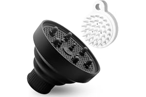 GEERDAN Diffuseur Sèche Cheveux Universel, Diffuseur Seche Cheveux Pliable, Convient à 4-5 cm Diffuseur Universel, Diffuseur Cheveux pour Cheveux Bouclés Ou Ondulés