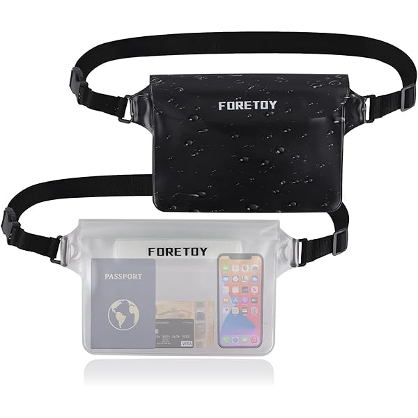 Borsa Impermeabile IP68 - 2 Pezzi, Marsupio Per Sport Acquatici, Touchscreen, Cintura Regolabile - Foto 2