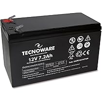 Tecnoware Power Systems Store Batterie au plomb étanche 12 V Capacité 7,2 Ah